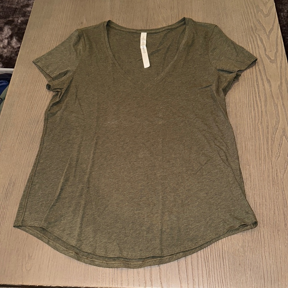 Lululemon Olive Green Love Tee V-Neck